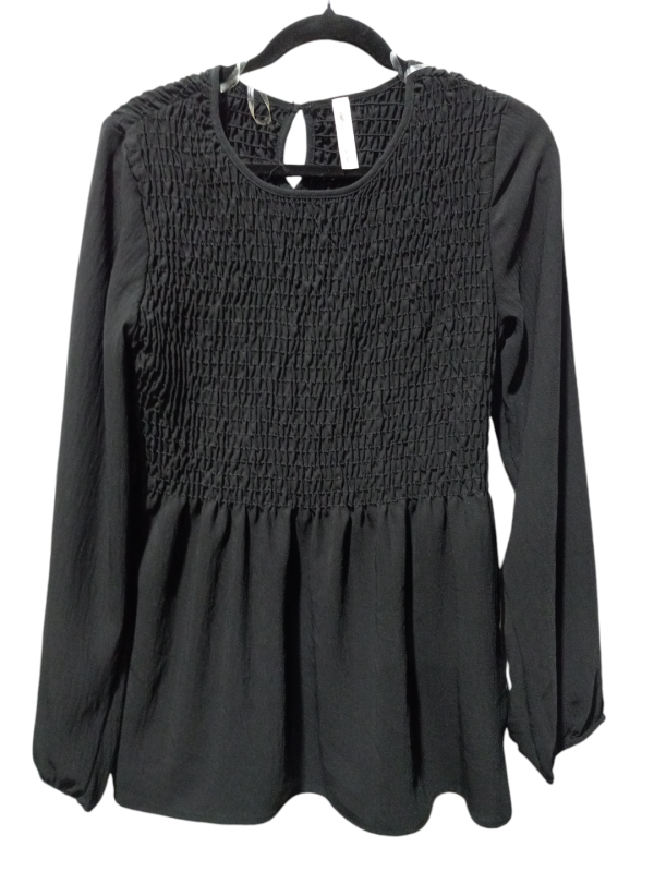 Blouse Long Sleeve By Vanilla Bay In Black, Size: L For Cheap