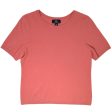 Cashmere Short Sleeve Sweater 
By Lands End In Peach, Size: M For Sale