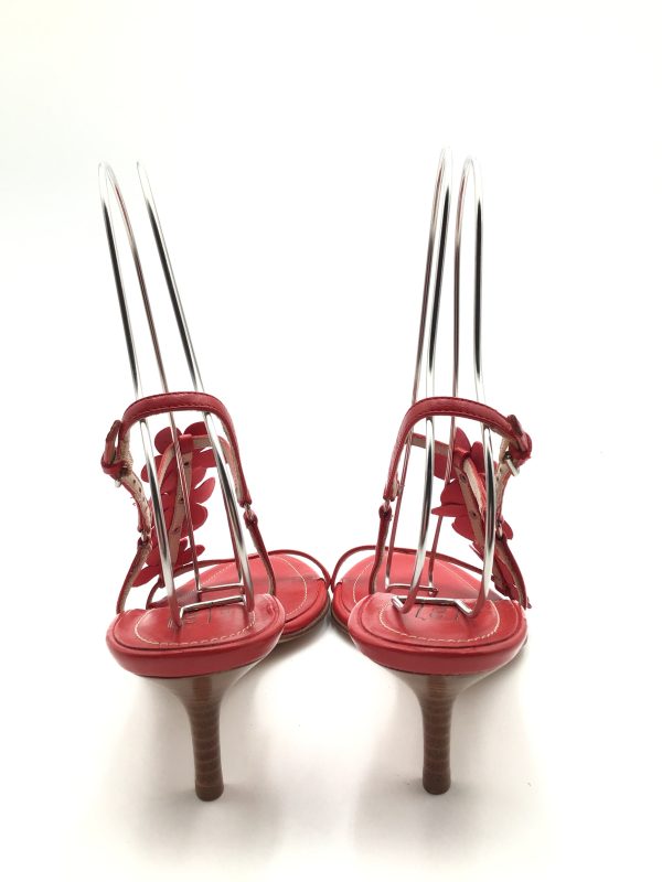 Sandals Heels Kitten By Coach In Red, Size: 7.5 Online Sale