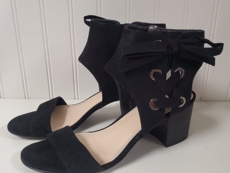 Sandals Heels Block By Nine West In Black, Size: 9 Fashion