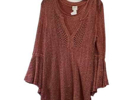 Top 2pc Long Sleeve By Chicos In Rust, Size: S Online Sale