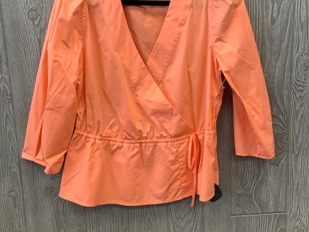 Top Long Sleeve By A New Day In Orange, Size: M Sale