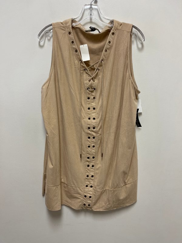 Top Sleeveless By French Laundry In Cream, Size: 3x Online now