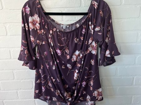 Top 3 4 Sleeve By White Birch In Purple, Size: M For Discount