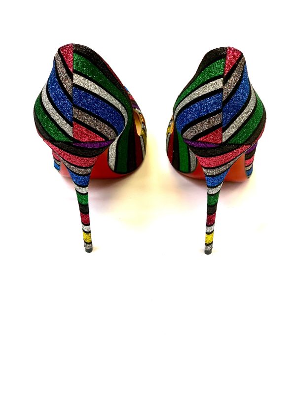 Shoes Heels Stiletto By Christian Louboutin In Multi-colored, Size: 9.5 Fashion