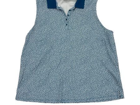 BLUE & WHITE TOP SLEEVELESS by LANDS END Size:2X Sale