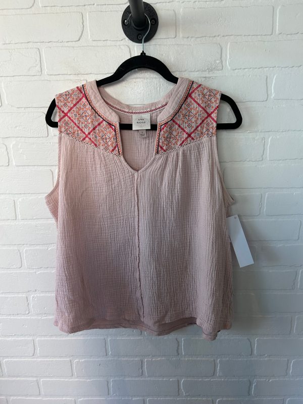 Top Sleeveless By Knox Rose In Pink, Size: L Discount