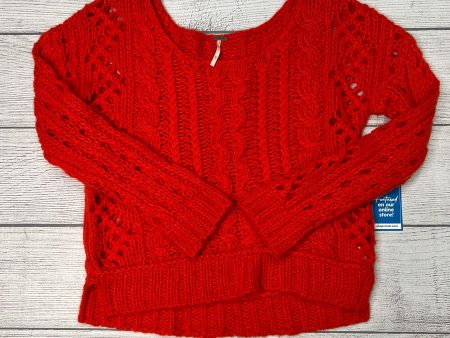 Sweater By Free People In Red, Size: Xs Supply