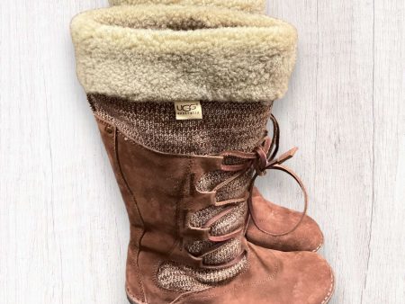 Brown Boots Mid-calf Flats Ugg, Size 7 For Sale