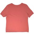 Cashmere Short Sleeve Sweater 
By Lands End In Peach, Size: M For Sale