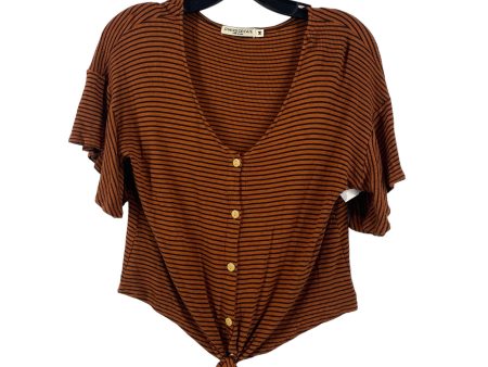 Top Short Sleeve By Clothes Mentor In Brown, Size: M Online