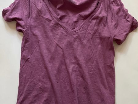 Top Short Sleeve By J Crew O In Purple, Size: S on Sale