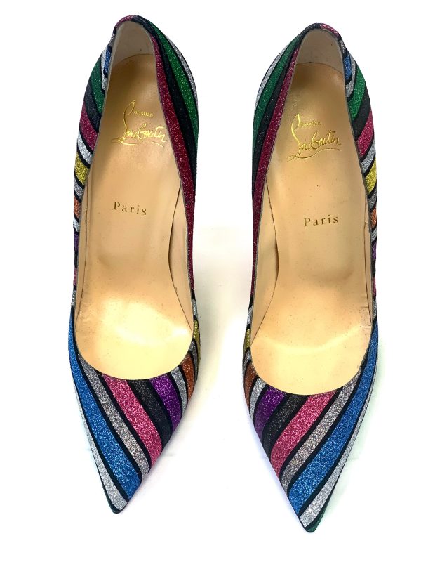 Shoes Heels Stiletto By Christian Louboutin In Multi-colored, Size: 9.5 Fashion