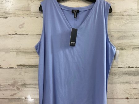 Top Sleeveless Basic By Jones New York In Blue, Size: Xxl Fashion