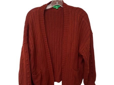 Sweater Cardigan By Dip In Red, Size: Xs Online Sale