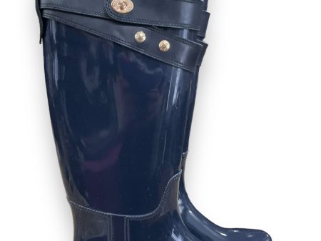 Boots Designer By Coach In Navy, Size: 7 Supply