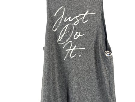 Athletic Tank Top By Nike In Grey, Size: S Online Hot Sale