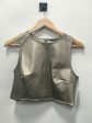 Top Sleeveless By Kirious In Silver, Size: M Cheap