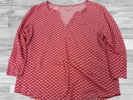 Top 3 4 Sleeve By Ann Taylor In Red, Size: M Fashion