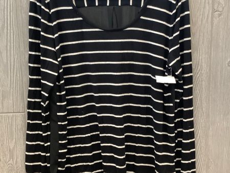 Top Long Sleeve By Cynthia Rowley In Black & White, Size: Xl Online now