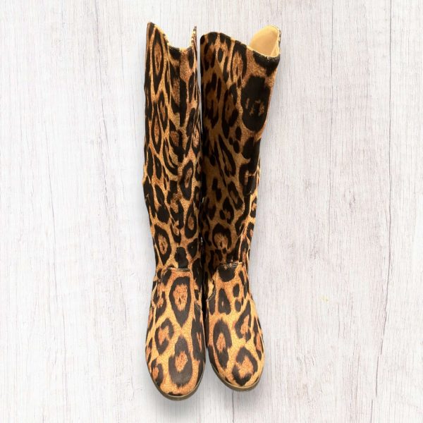 Animal Print Boots Knee Flats Clothes Mentor, Size 6.5 Online