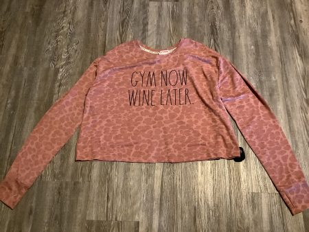 Athletic Top Long Sleeve Crewneck By Clothes Mentor In Pink, Size: L Supply