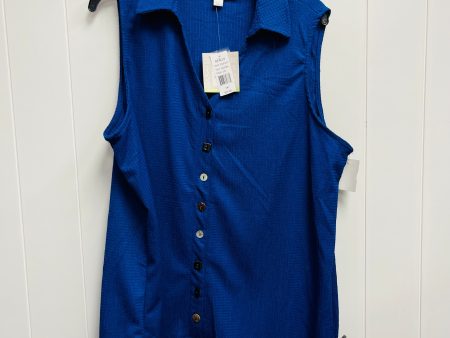 Top Sleeveless By juniper + lime  In Blue, Size: 1x Online Hot Sale