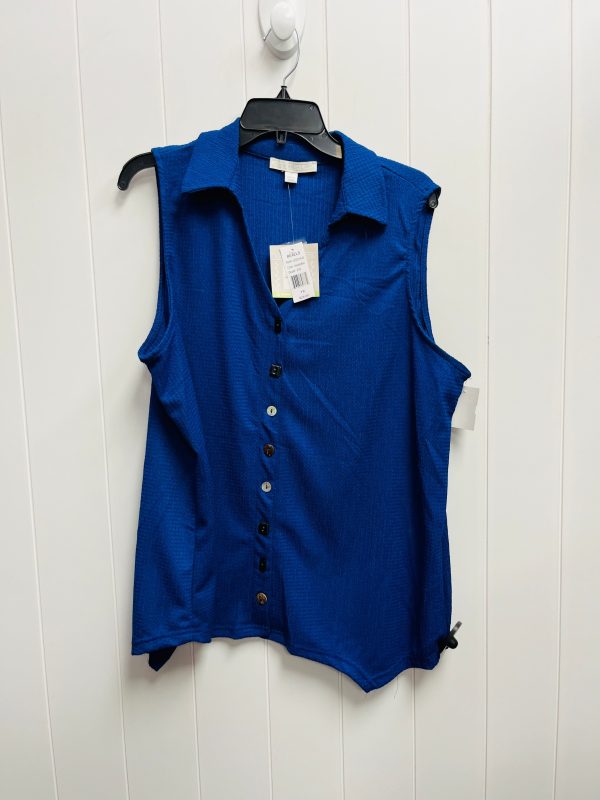 Top Sleeveless By juniper + lime  In Blue, Size: 1x Online Hot Sale