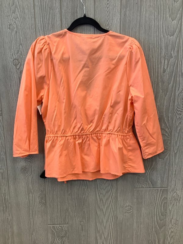 Top Long Sleeve By A New Day In Orange, Size: M Sale