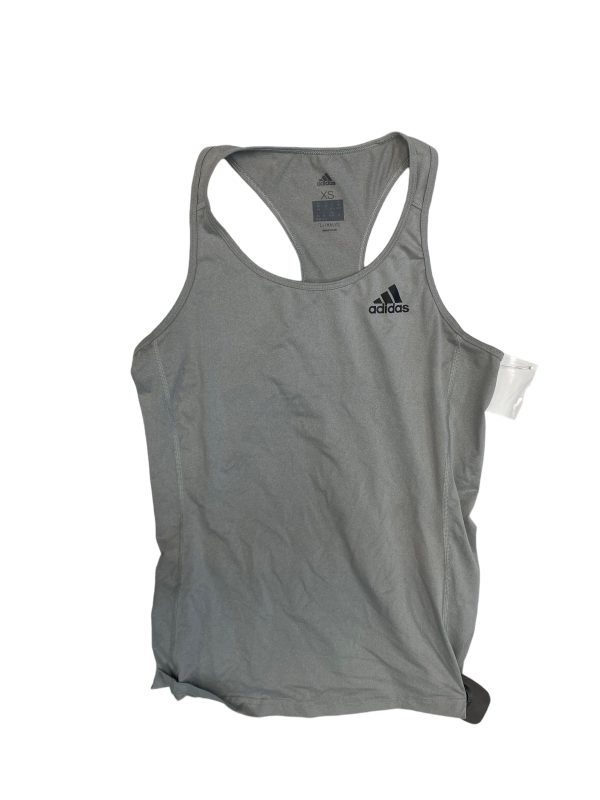 Athletic Tank Top By Adidas In Grey, Size: Xs Online