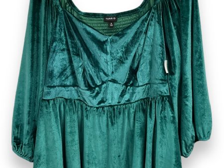 Top 3 4 Sleeve By Torrid In Green, Size: 2x on Sale