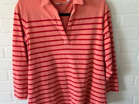 Top Long Sleeve By Vineyard Vines In Orange & Red, Size: M Discount