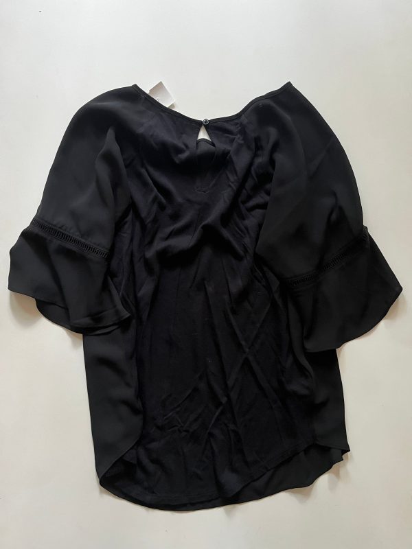 Blouse Short Sleeve By Loft In Black, Size: S Online now