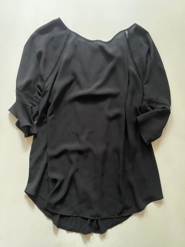 Blouse Short Sleeve By Loft In Black, Size: S Online now