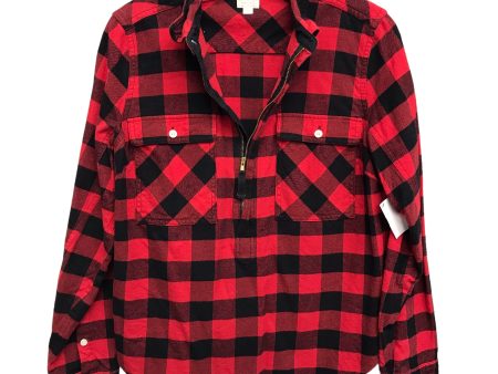 PLAID PATTERN TOP LS by J. CREW Size:S Discount