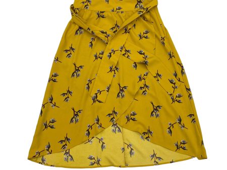 YELLOW SKIRT MIDI by LOFT Size:6 Online Sale