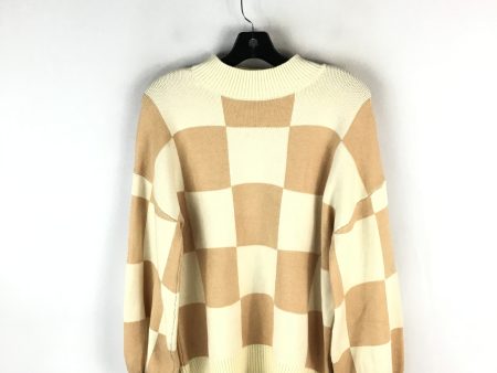 Sweater By Clothes Mentor In Cream & Tan, Size: M Cheap