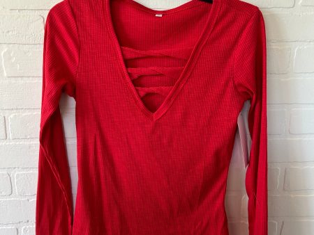 Top Long Sleeve Basic By Cme In Red, Size: S Online Sale