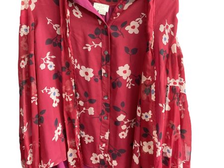 Top Long Sleeve Designer By Kate Spade In Floral Print, Size: Xl on Sale