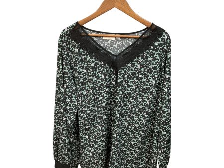 Top Long Sleeve Basic By Cmc In Floral Print, Size: 2x For Discount