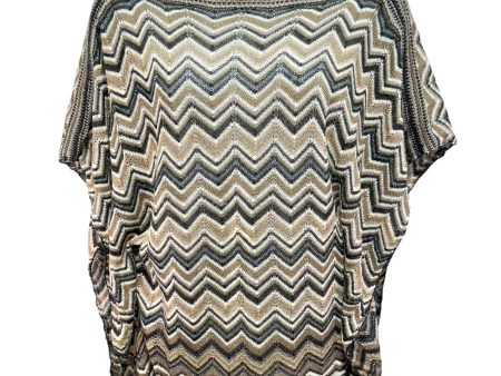 Alpaca Wool Silk Blend Poncho Designer By Calypso St Barth In Checkered Pattern, Size: Xs Online Hot Sale