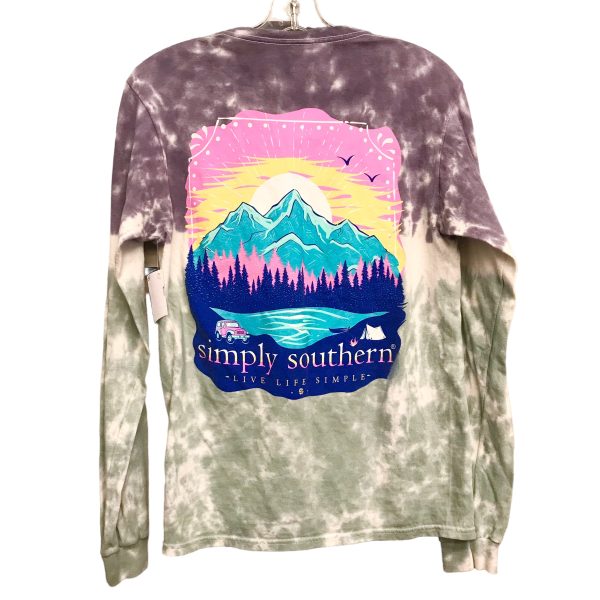 PURPLE TOP LS by SIMPLY SOUTHERN Size:S Online now