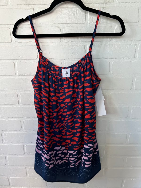 Top Sleeveless By Cabi In Blue & Red, Size: M Online Sale