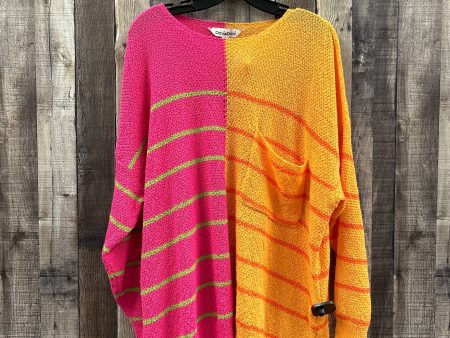 Sweater By Davi & Dani In Orange & Pink, Size: M For Sale