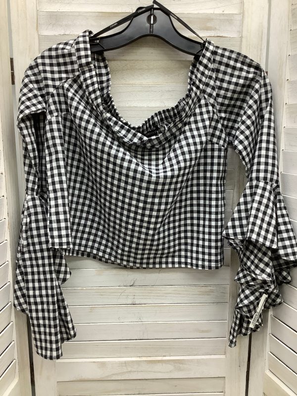 Black & White Top 3 4 Sleeve Forever 21, Size S Online now