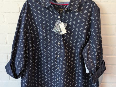 Top 3 4 Sleeve By Talbots In Blue, Size: 1x For Discount