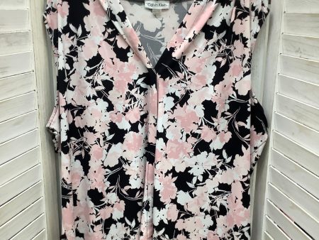 Black & Pink Top Sleeveless Calvin Klein, Size 2x Sale