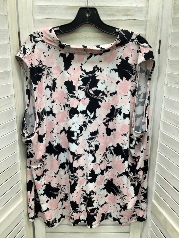 Black & Pink Top Sleeveless Calvin Klein, Size 2x Sale