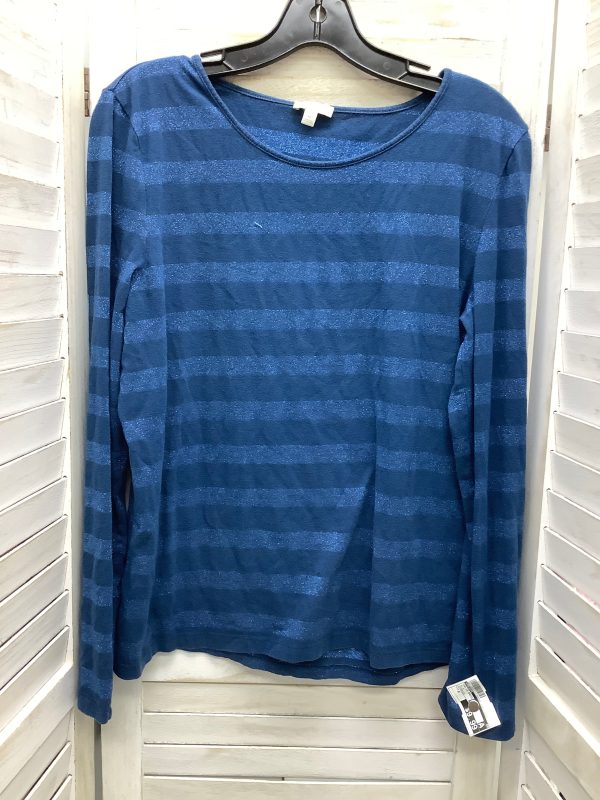 Blue Top Long Sleeve Basic Talbots, Size M For Sale