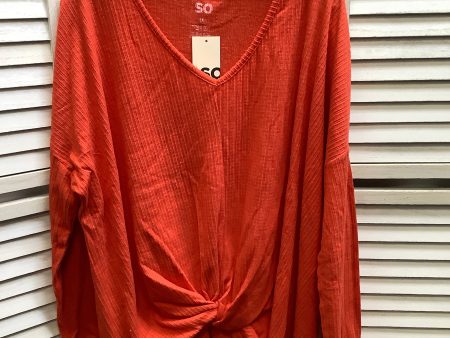 Red Top Long Sleeve So, Size 2x Supply